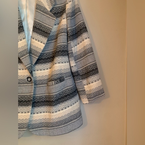 Vintage BRAETAN Wool Blend Aztec Tribal Blazer Jacket Size Large made in ukraine - Picture 4 of 7